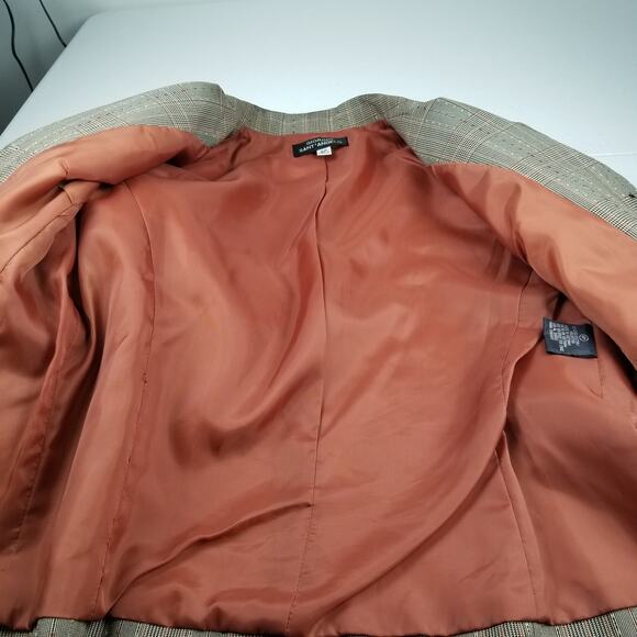 Giorgio Sant'Angelo Green Rust Tan Vintage 2 Piece Skirt Jacket Ruffle Hem 6 P - Picture 7 of 7